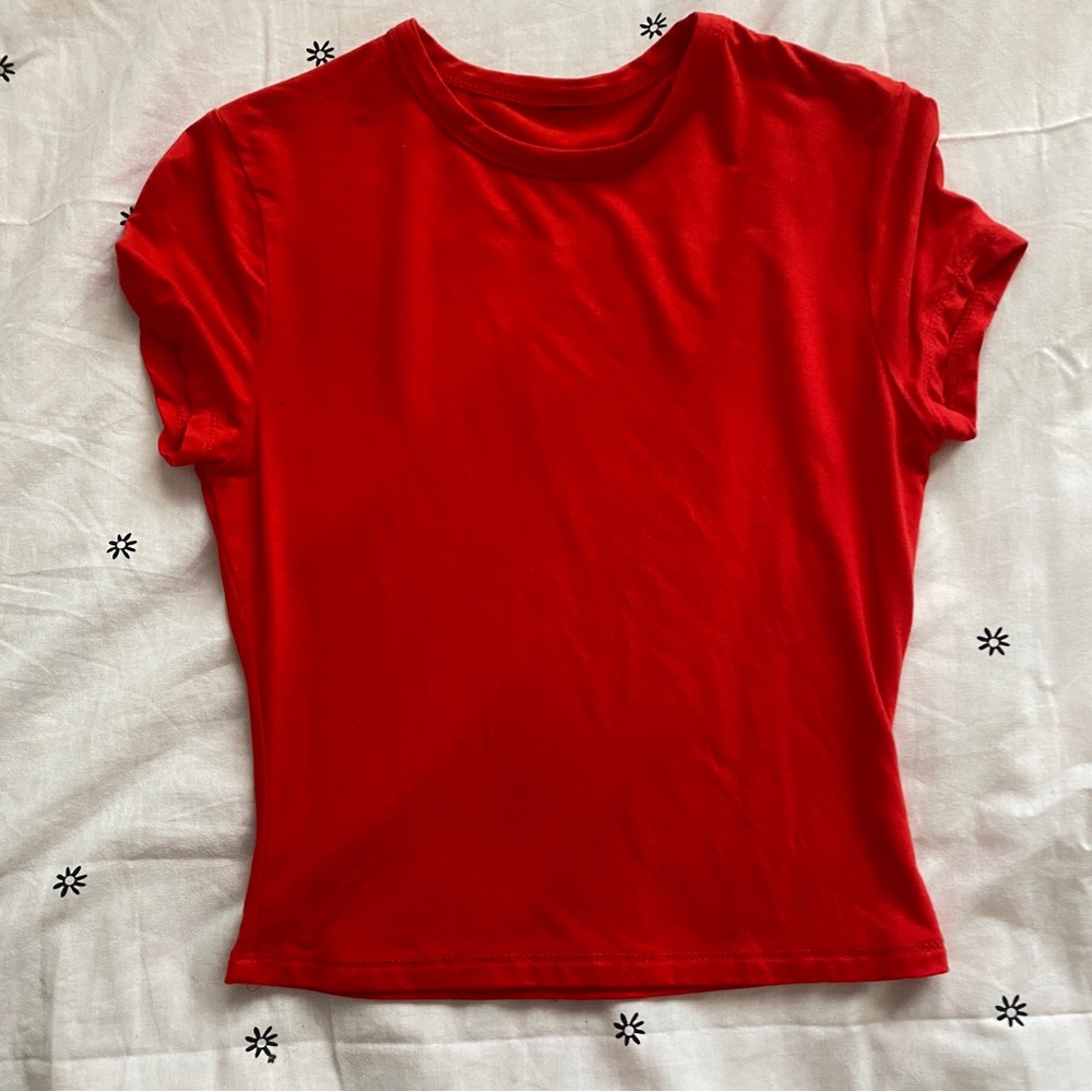short sleeve basic crop top